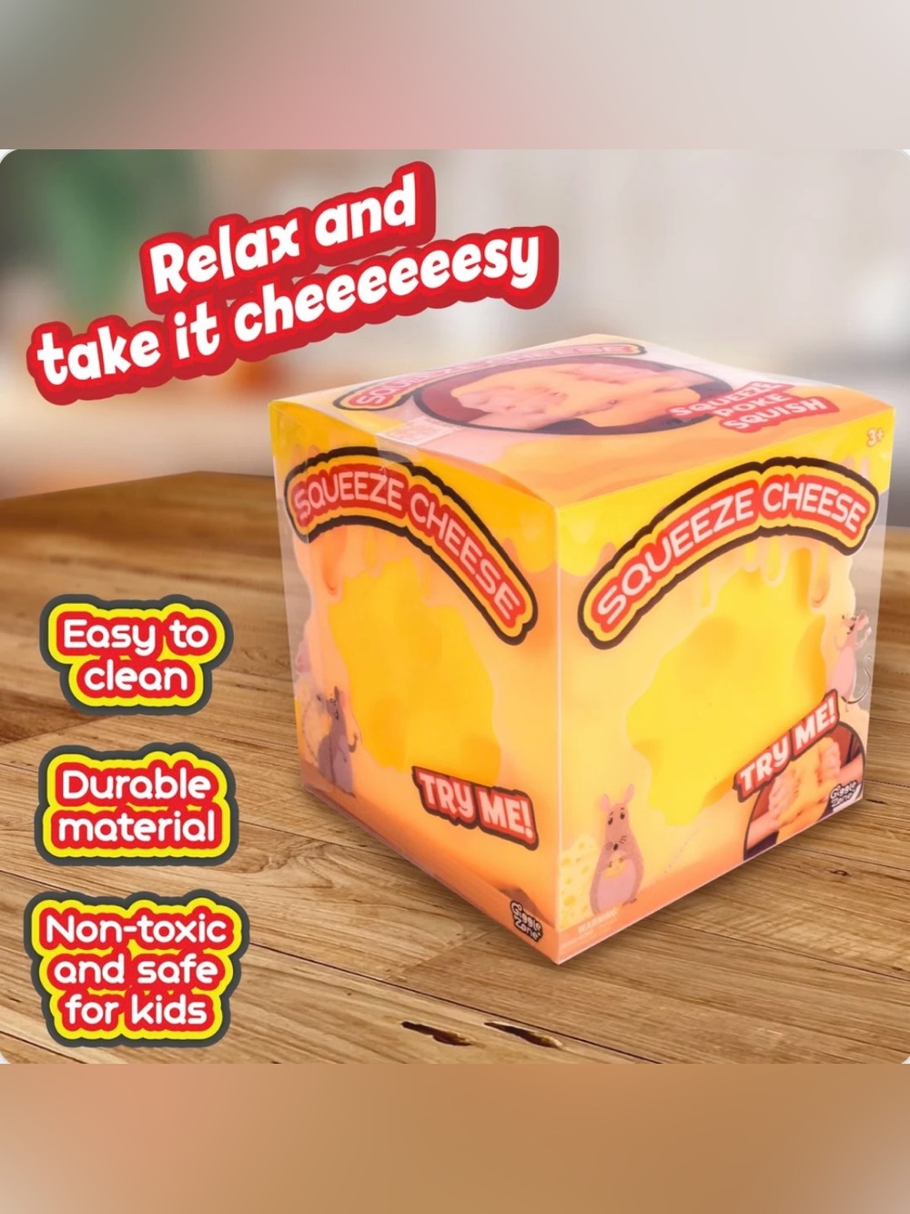 Squeeze Cheese Stress Toy - Jumbo